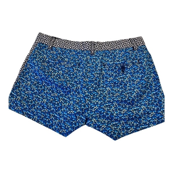 J. Crew Chino Ditsy Blue Flower Patch Contrast Border 3” Women’s Shorts Size 6 - Picture 11 of 13